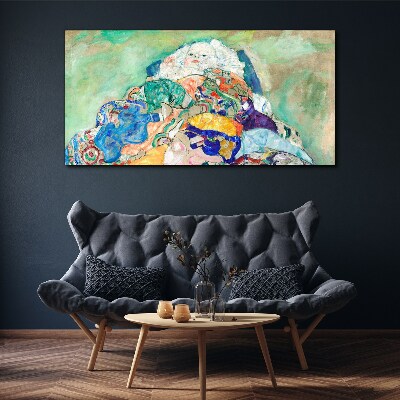 Baby cradle gustav klimt Canvas print