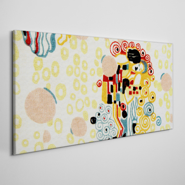 Colored circles and figures Canvas print
