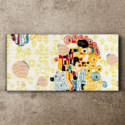 Colored circles and figures Canvas print