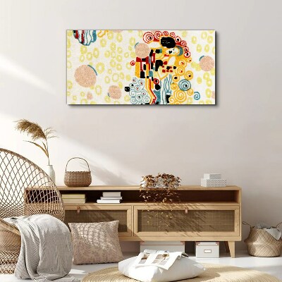 Colored circles and figures Canvas print