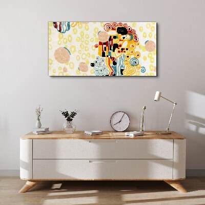 Colored circles and figures Canvas print