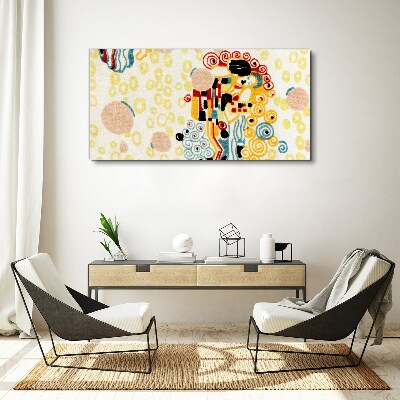 Colored circles and figures Canvas print