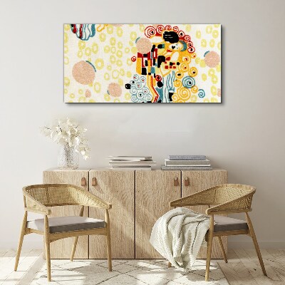 Colored circles and figures Canvas print