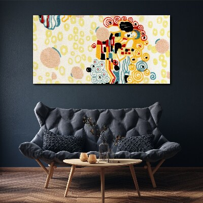 Colored circles and figures Canvas print