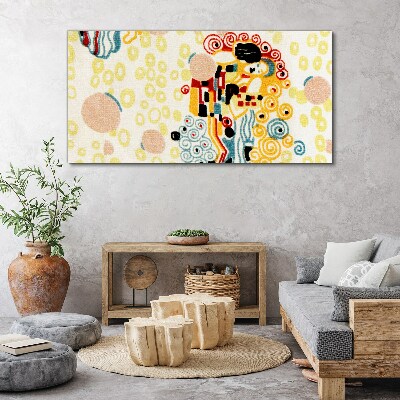 Colored circles and figures Canvas print