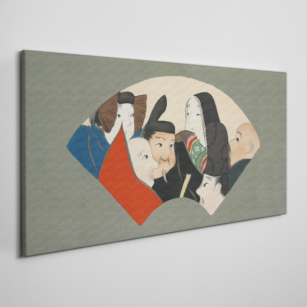 Traditional Japanese-style characters Canvas print