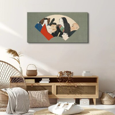 Traditional Japanese-style characters Canvas print