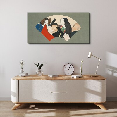 Traditional Japanese-style characters Canvas print