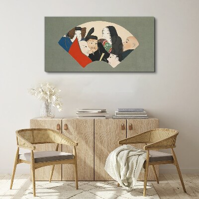 Traditional Japanese-style characters Canvas print