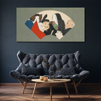 Traditional Japanese-style characters Canvas print