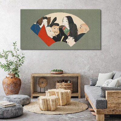 Traditional Japanese-style characters Canvas print