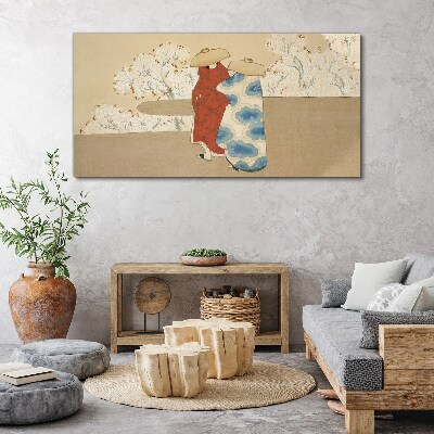 Meeting among the flowering trees Canvas print