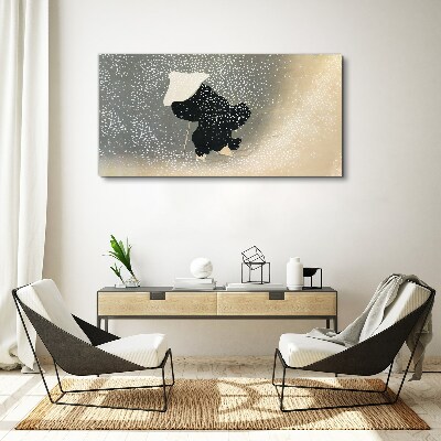 Abstraction snow man Canvas print