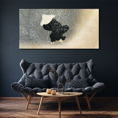 Abstraction snow man Canvas print