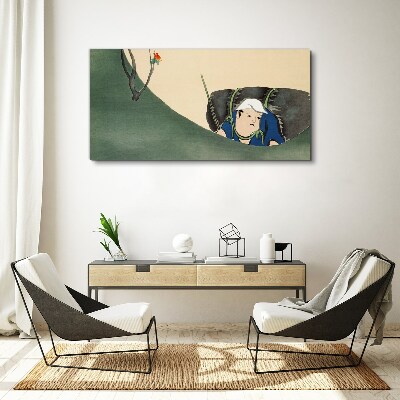Lost in the green Canvas print