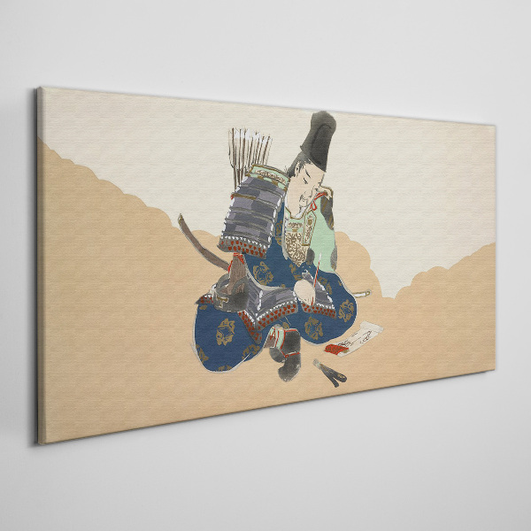 Artist writing in traditional costume Canvas print