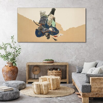 Artist writing in traditional costume Canvas print