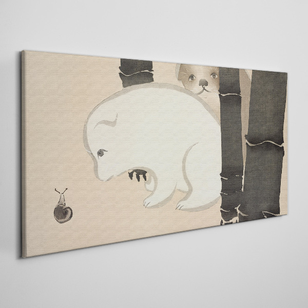 Meeting in the forest Canvas print