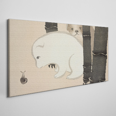 Meeting in the forest Canvas print