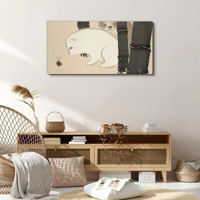 Meeting in the forest Canvas print