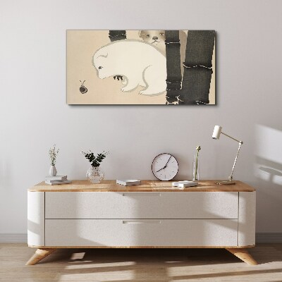 Meeting in the forest Canvas print