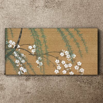 Tree branches leaves flowers Canvas Wall art