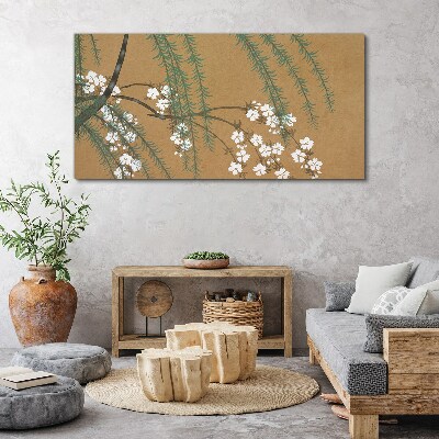 Tree branches leaves flowers Canvas Wall art