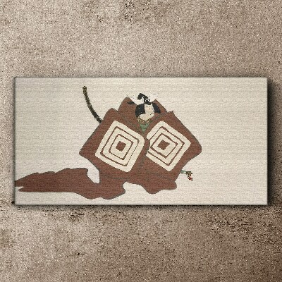 Abstraction male samurai Canvas Wall art