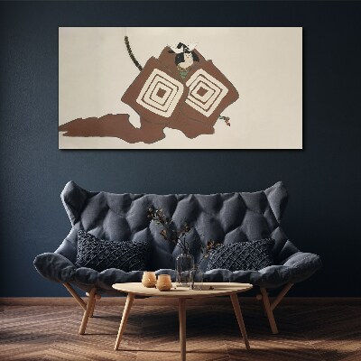 Abstraction male samurai Canvas Wall art