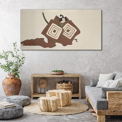 Abstraction male samurai Canvas Wall art