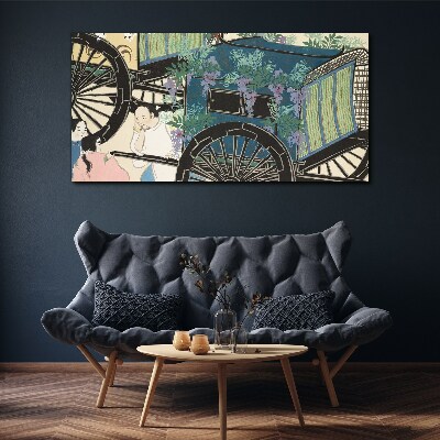 Traditional asian basket Canvas Wall art