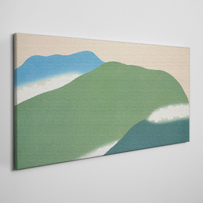 Abstraction mountain flowers Canvas Wall art