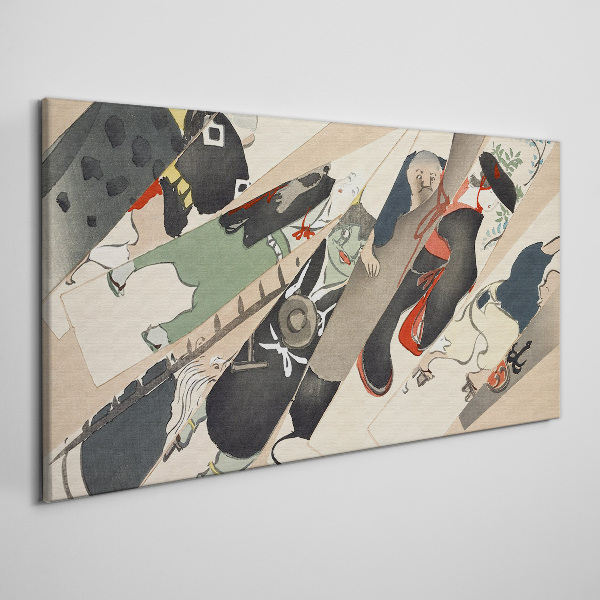 Dancing animals in motion Canvas Wall art