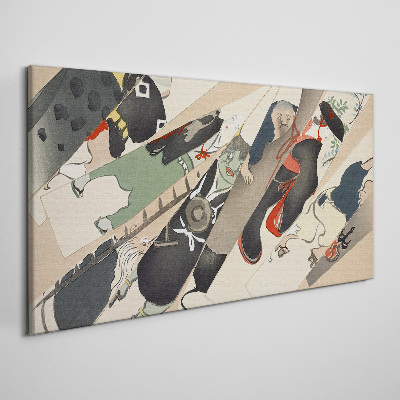 Dancing animals in motion Canvas Wall art