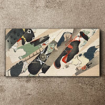Dancing animals in motion Canvas Wall art