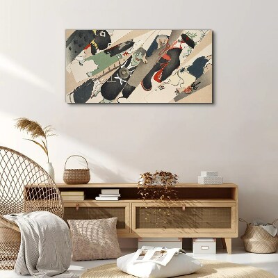 Dancing animals in motion Canvas Wall art