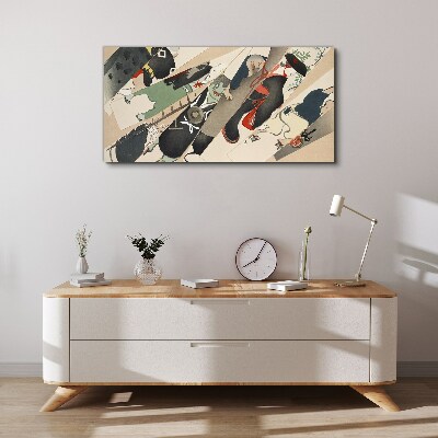Dancing animals in motion Canvas Wall art