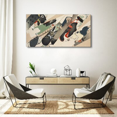 Dancing animals in motion Canvas Wall art