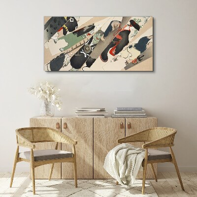 Dancing animals in motion Canvas Wall art