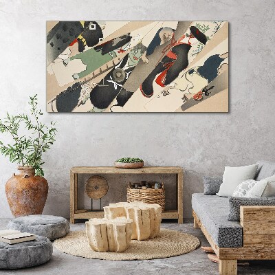 Dancing animals in motion Canvas Wall art