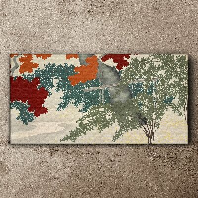 Abstraction tree leaves Canvas Wall art