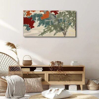 Abstraction tree leaves Canvas Wall art