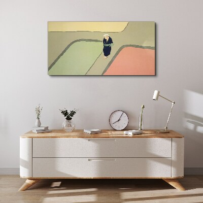 A walk through the colorful intersection Canvas Wall art
