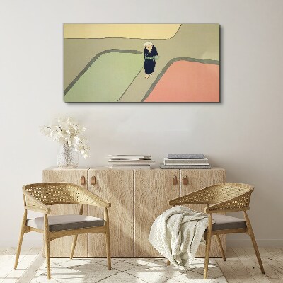 A walk through the colorful intersection Canvas Wall art