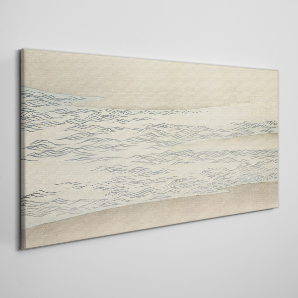 Waves on a calm background Canvas Wall art