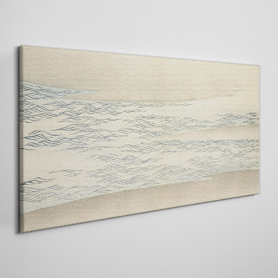 Waves on a calm background Canvas Wall art