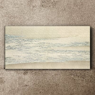 Waves on a calm background Canvas Wall art