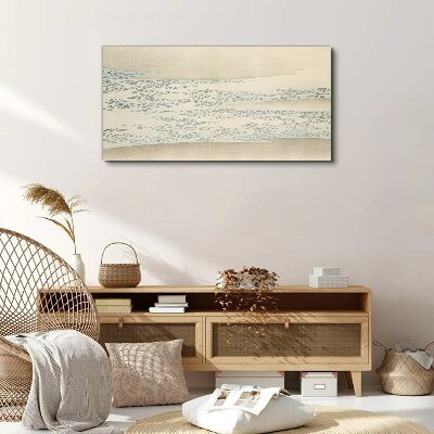 Waves on a calm background Canvas Wall art