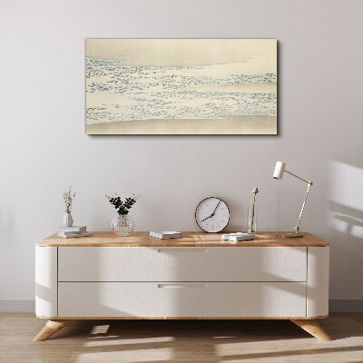 Waves on a calm background Canvas Wall art