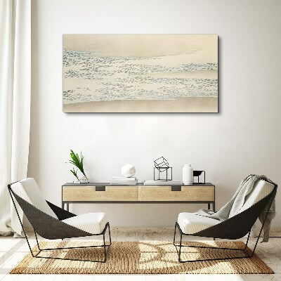 Waves on a calm background Canvas Wall art